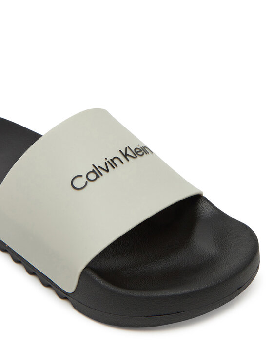 Calvin Klein Natikači Calvin Klein Chunky Pool Slide Rub HM0HM01063 Bela