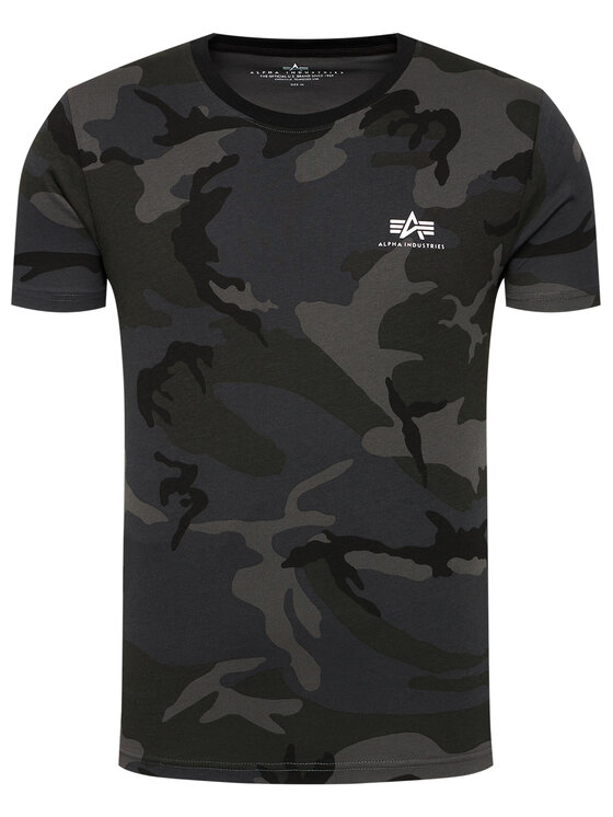 Alpha Industries Alpha Industries Футболка Basic T Small Logo Camo 188505C Сірий Regular Fit