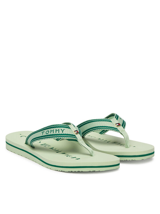 Tommy Hilfiger Japonke Tommy Hilfiger Th Webbing Summer Sandal FW0FW09193 Zelena