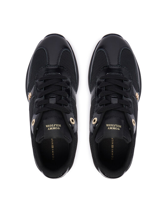 Tommy Hilfiger Sneakersy Tommy Hilfiger Modern Runner Shiny Leather FW0FW09413 Čierna