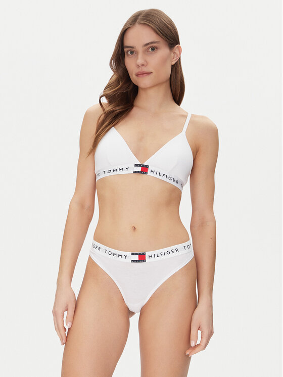 Tommy Hilfiger Tommy Hilfiger Trikotni nedrček UW0UW06040 Bela
