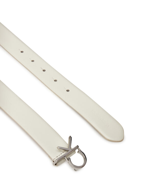 Calvin Klein Pasek Damski Calvin Klein Ck Buckle Belt 3.0_Smooth K60K613156 Biały