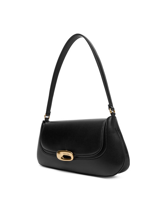 Calvin Klein Дамска чанта Calvin Klein Hardware Flap Shoulder Bag LV04F3146G Черен