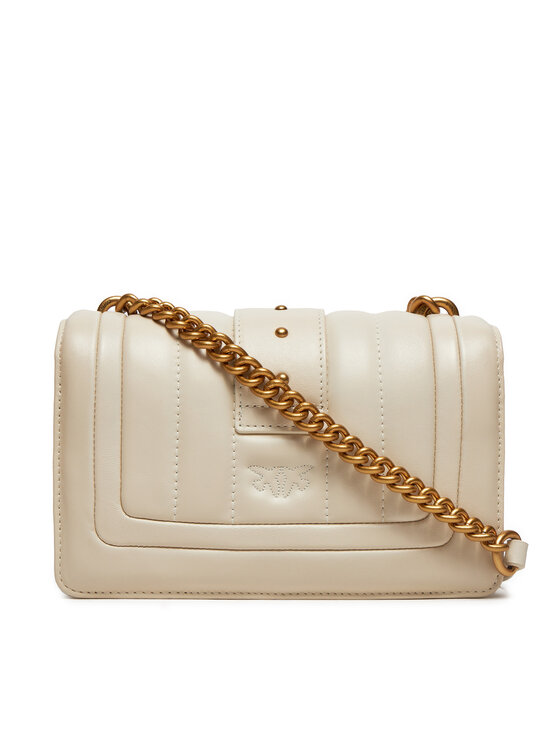 PINKO Handtasche PINKO Love One Mini Cl Single Side PE 24 PLTT 102824 A1F1 Creme