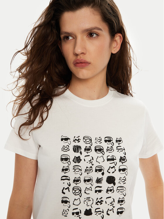 KARL LAGERFELD KARL LAGERFELD T-Shirt A1W17124 Λευκό Regular Fit
