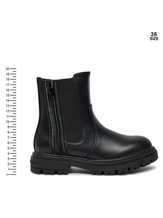 Calvin Klein Jeans Členková obuv Calvin Klein Jeans Chelsea Boot V3A5-81019-1355 S Čierna