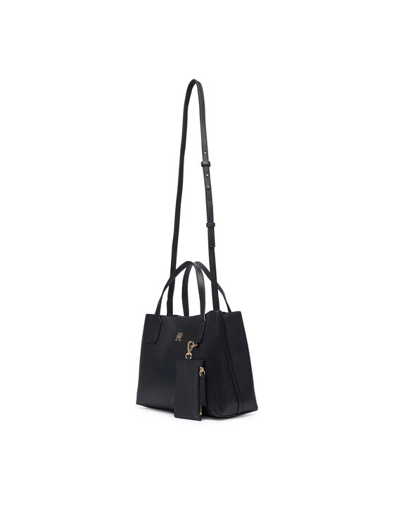 Tommy Hilfiger Kabelka Tommy Hilfiger Th Icon Mini Satchel AW0AW18722 Černá