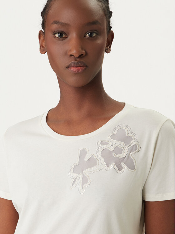 Liu Jo Sport Liu Jo Sport Camiseta TA6155 JS923 Écru Regular Fit