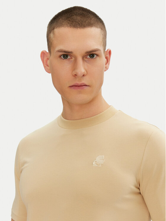KARL LAGERFELD KARL LAGERFELD Póló 755750 552221 Bézs Regular Fit