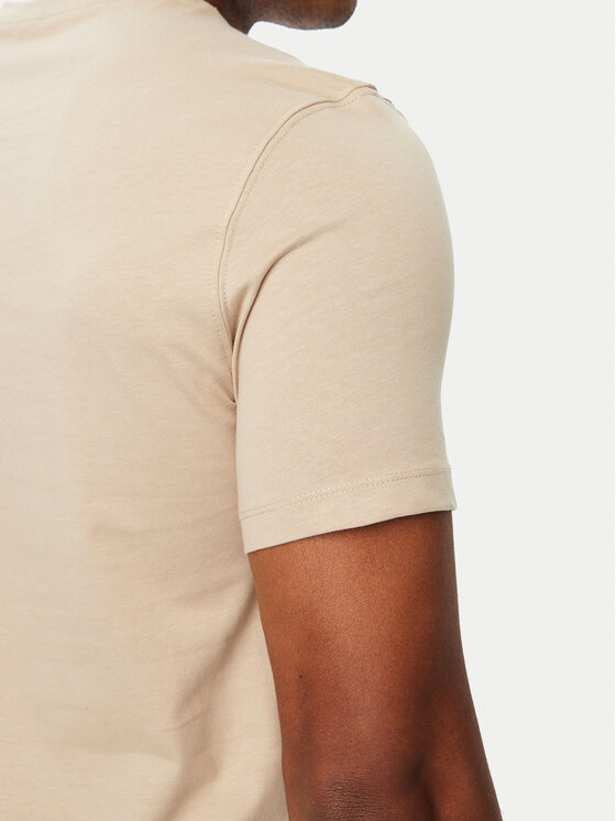 Guess Guess T-shirt M6BI49 K6186 Beige Slim Fit