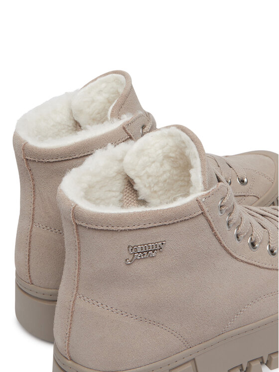 Tommy Jeans Šnurovacia obuv Tommy Jeans Tjw Platform Sneaker Mc Wl EN0EN03134 Sivá