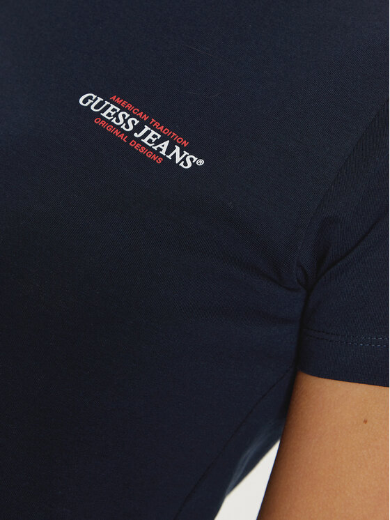 Guess Jeans Guess Jeans Футболка W4YI02 J1314 Cиній Slim Fit