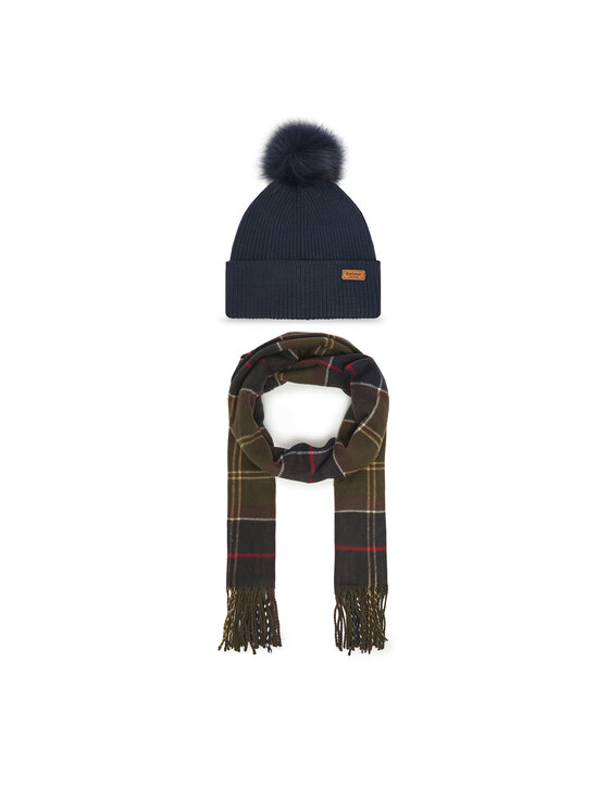 Barbour Комплект шал и шапка Barbour Dover LGS0054TN11 Тъмносин