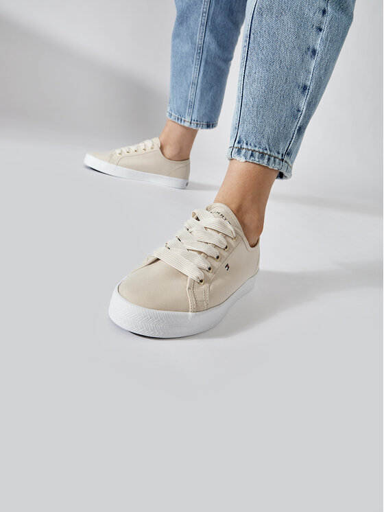 Tommy Hilfiger Teniszcipő Tommy Hilfiger Essential Nautical Sneaker FW0FW04848 Bézs