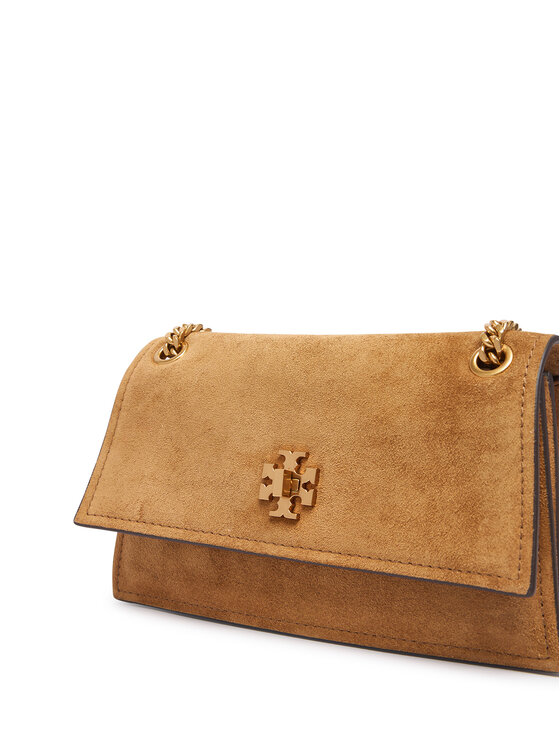 Tory Burch Сумка Tory Burch Kira Turnlock Suede Mini Bag 178150 Коричневий