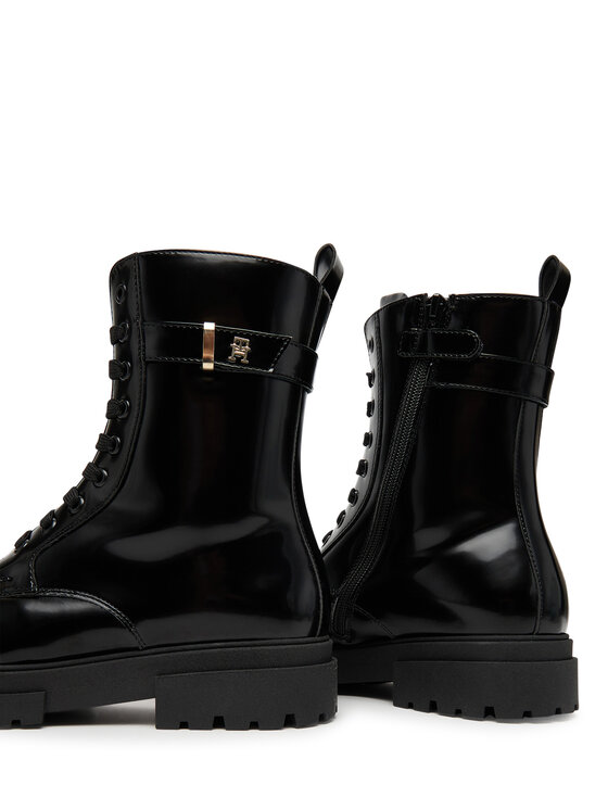 Tommy Hilfiger Outdoorová obuv Tommy Hilfiger Lace-Up Bootie T4A5-34028-1453 D Čierna