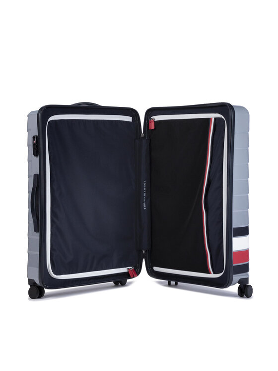 Tommy Hilfiger Μεγάλη Βαλίτσα Tommy Hilfiger Tommy Corporate 28 AU0AU01062 Ασημί