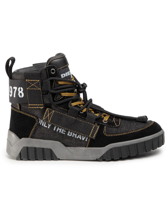 Sneakersy Diesel S-Rua Mid Sp Y02070 P3013 T8013 Czarny | Eobuwie.com.pl