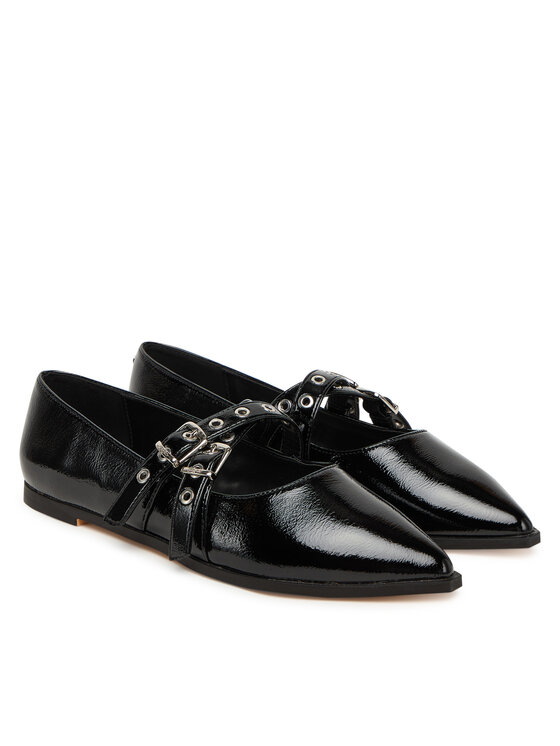 Buffalo Baleríny Buffalo Marly Cross 1621026 Čierna