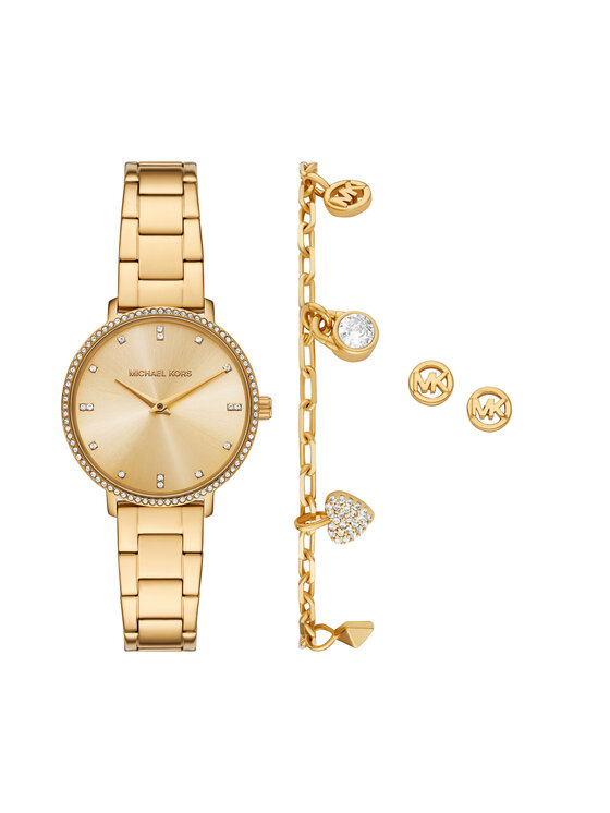 Michael Kors Set orologio, bracciale e orecchini Michael Kors Pyper Gift Set MK7643SET Verde