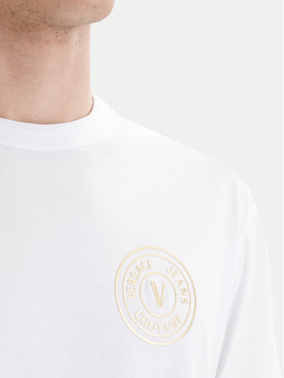 Versace Jeans Couture Versace Jeans Couture Camiseta 80GAHT04 CJ00T Blanco Regular Fit