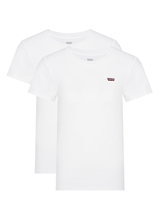 Levi's® Levi's® Conjunto de camisetas Essential 004AO-0002 Blanco Slim Fit