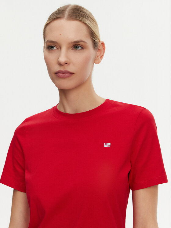 Tommy Hilfiger Tommy Hilfiger Camiseta WW0WW45522 Rojo Regular Fit