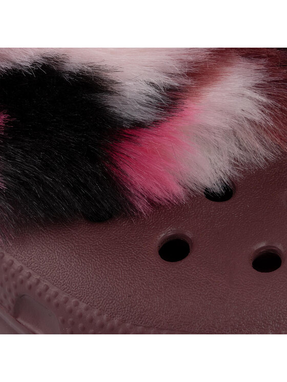 Crocs Παντόφλες Σπιτιού Crocs Classic Mammoth So Luxe Clog 205841 Μπορντό