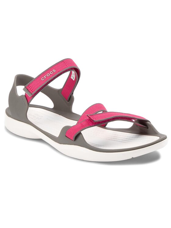 Crocs Sandali Crocs Swiftwater Webbing Sandal W 204804 Rosa