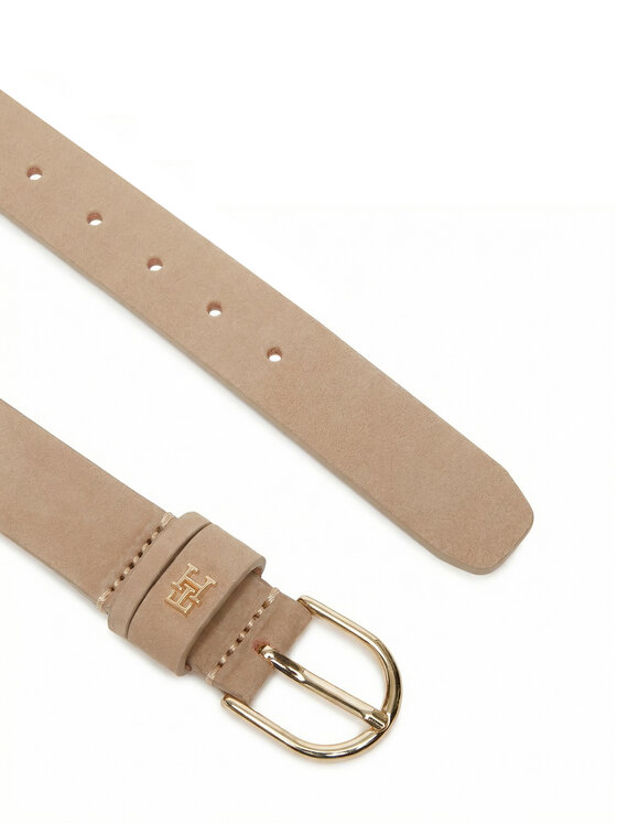 Tommy Hilfiger Cinturón para mujer Tommy Hilfiger Essential Effortless 2.5 Nubuck AW0AW17762 Beis