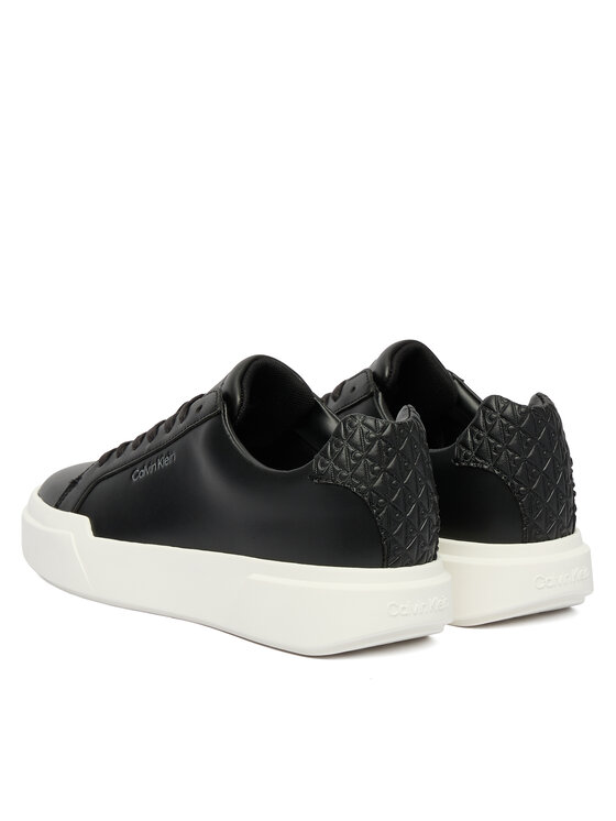 Calvin Klein Laisvalaikio batai Calvin Klein Chunky Cupsole Laceup Lth Bt Aop YW0YW02036 Juoda