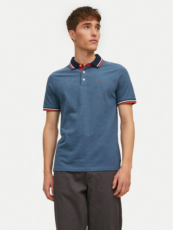 Jack & Jones Jack & Jones Поло Paulos 12136668 Голубий Slim Fit