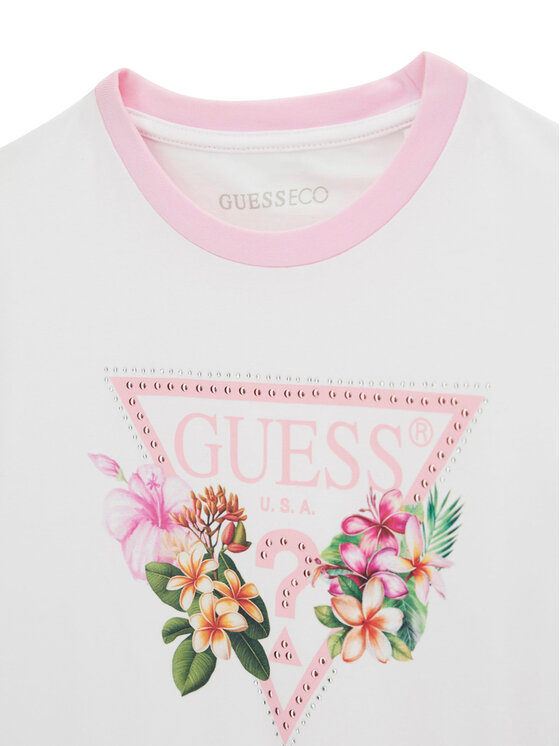 Guess Guess Футболка J6GI23 K6YW4 Білий Regular Fit