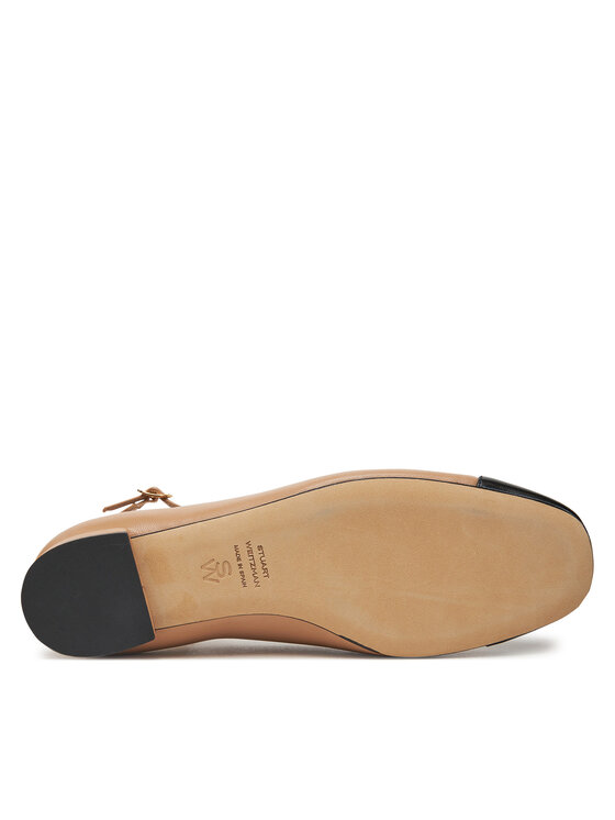 Stuart Weitzman Ballerine Stuart Weitzman Eden Atrap Flat SJ720 Beige