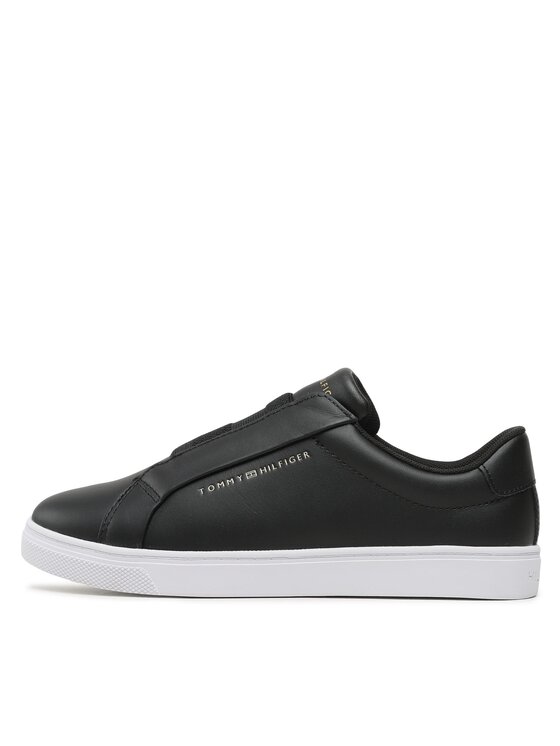 Tommy Hilfiger Laisvalaikio batai Tommy Hilfiger Elastic Slip On Sneaker FW0FW07032 Juoda