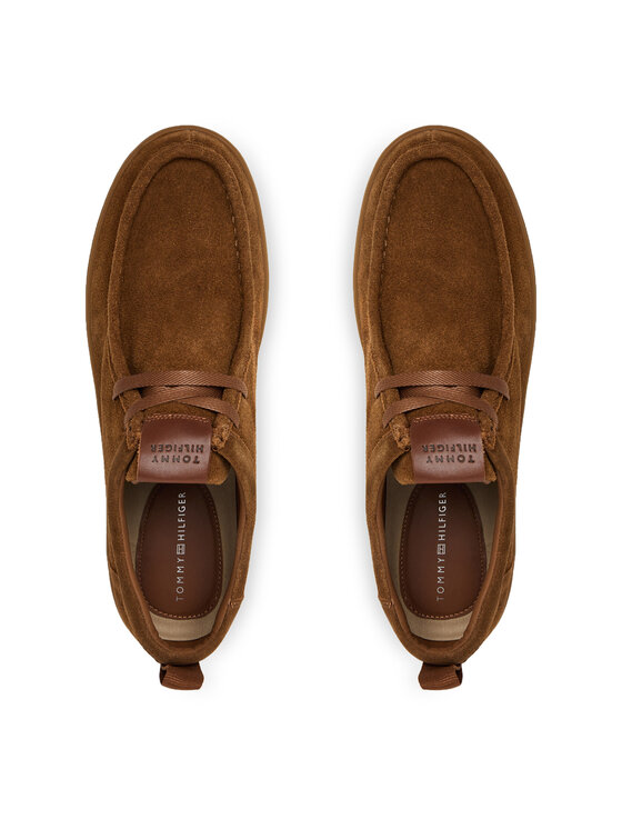 Tommy Hilfiger Pantofi Tommy Hilfiger Modern Light Suede Moc Toe Shoe FM0FM05501 Maro