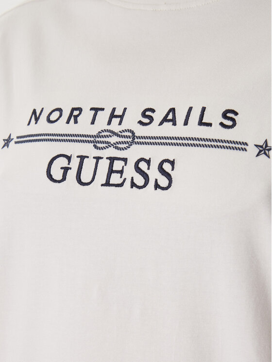 Guess Guess Camiseta GUESS x NORTH SAILS W6GI03 K2657 Écru Relaxed Fit