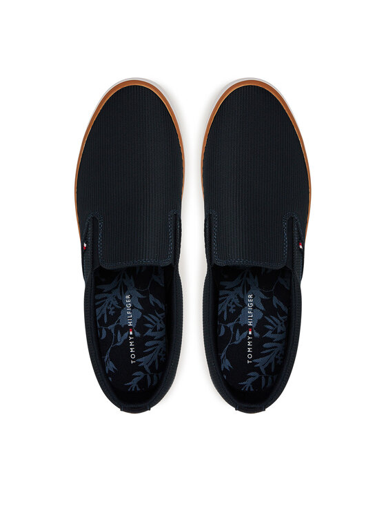 Tommy Hilfiger Гуменки Tommy Hilfiger Th Hi Vulc Core Low Ii Slipon FM0FM05514 Тъмносин