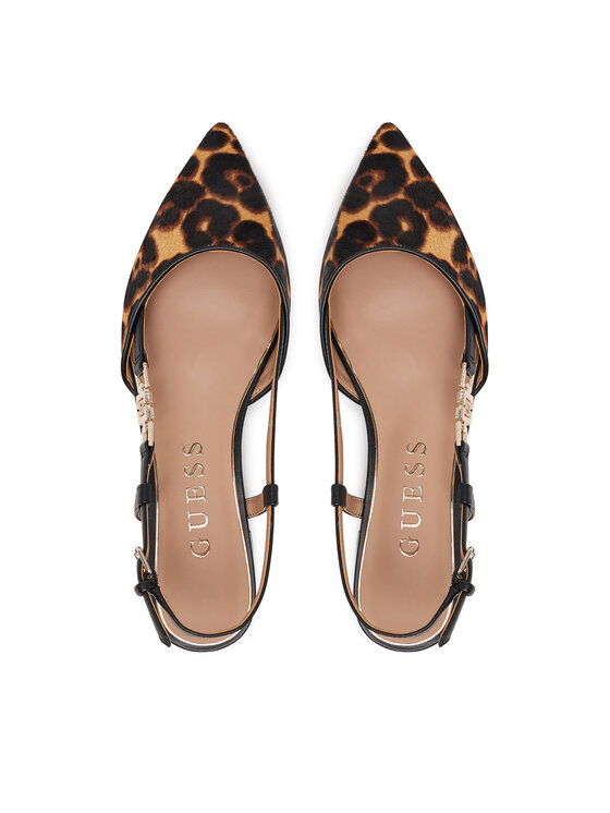 Guess Baleríny Guess FLTFRY LEP05 Hnedá