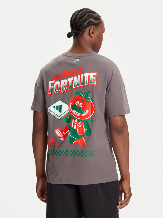 adidas adidas Футболка Fortnite Graphic JV7965 Сірий Loose Fit