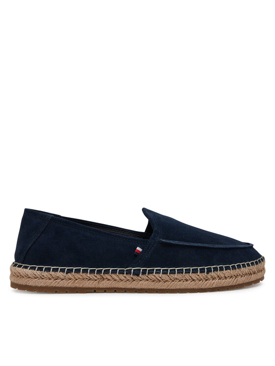Tommy Hilfiger Espadrile Tommy Hilfiger Hilfiger Flex Espa Suede Loafer FM0FM05392 Mornarsko modra