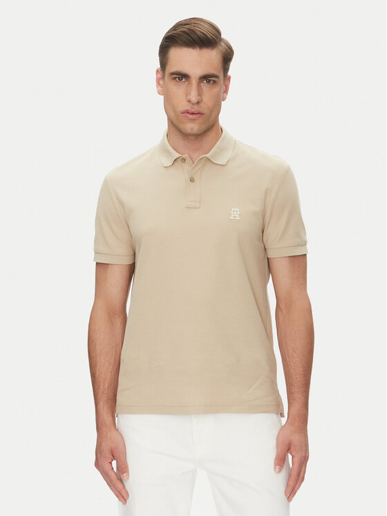 Tommy Hilfiger Tommy Hilfiger Pólóing MW0MW33167 Bézs Regular Fit