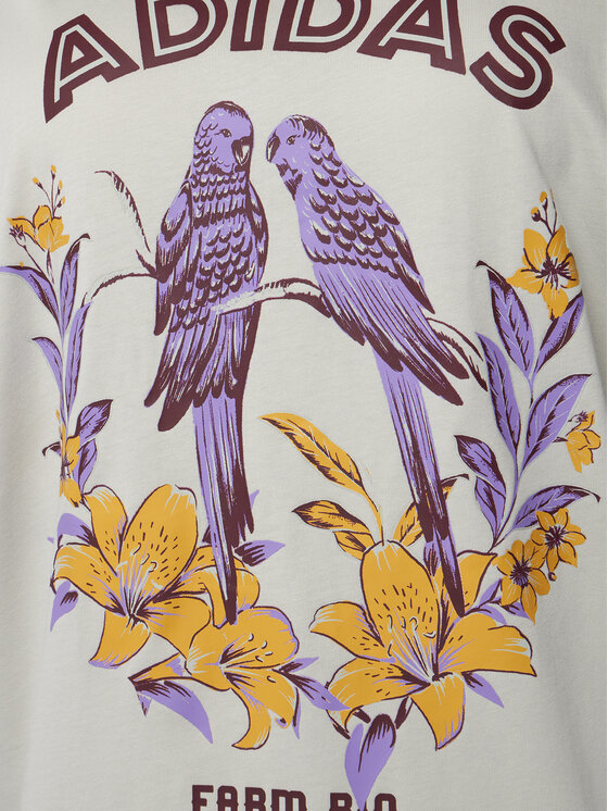 adidas adidas Marškinėliai FARM Graphic JV8610 Pilka Regular Fit