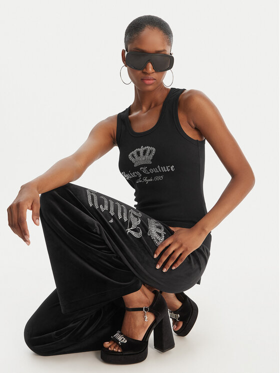 Juicy Couture Juicy Couture Top Gothic Crown JCBLV126807 Negro Slim Fit