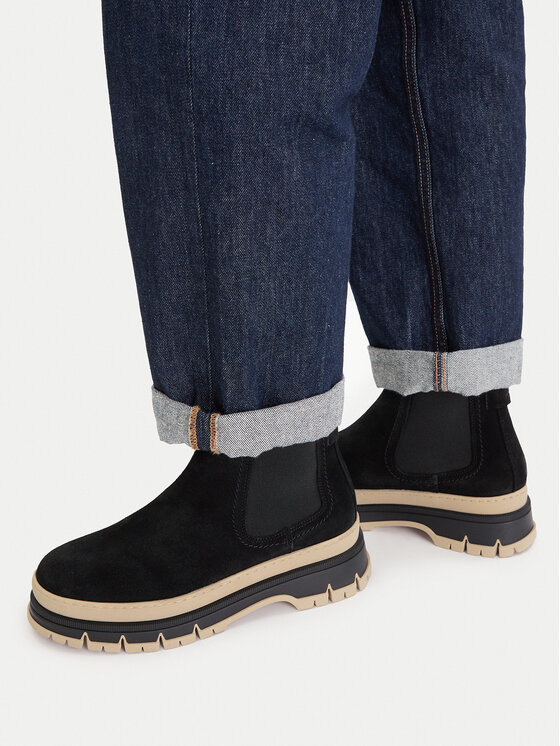 Tamaris Členková obuv s elastickým prvkom Tamaris 1-25808-45 Čierna