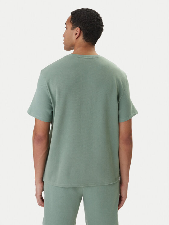 BOSS BOSS Camiseta Waffle 50535891 Verde Regular Fit