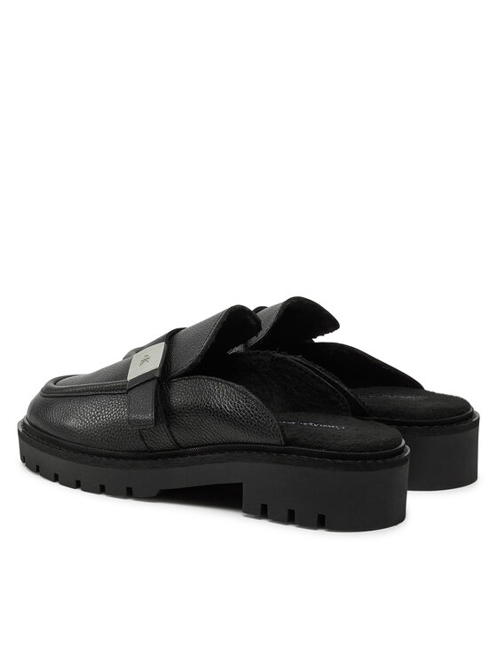 Calvin Klein Jeans Natikači Calvin Klein Jeans Flatform Slipon Mg Lth YW0YW01655 Črna