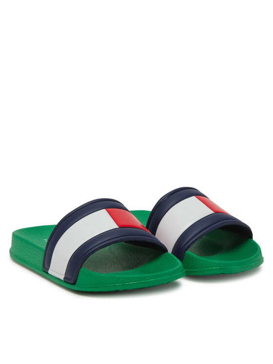 Tommy Hilfiger Klapki Tommy Hilfiger T3X0-33915-1172 Zielony
