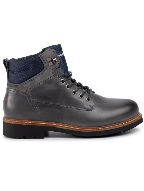 Tommy Hilfiger Botines planos Tommy Hilfiger Active Leather Boot FM0FM02427 Gris