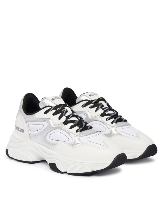 LOVE MOSCHINO Sneakersy LOVE MOSCHINO JA15556G0PINR10A Biały